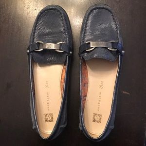 Anne Klein leather upper loafers